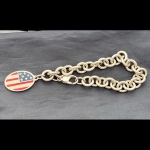 TIFFANY sterling bracelet w limited edition flag